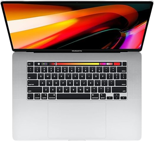MacBook Pro de 16 polegadas aberto