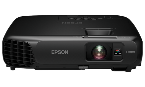 Projetor Epson PowerLite S18+ preto visto de frente